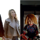 Left: Nicholas Gonzalez and Natalie Zea in La Brea (Photo: Sarah Enticknap/NBC); Right: Ted Briones in Chucky (Photo: Syfy)